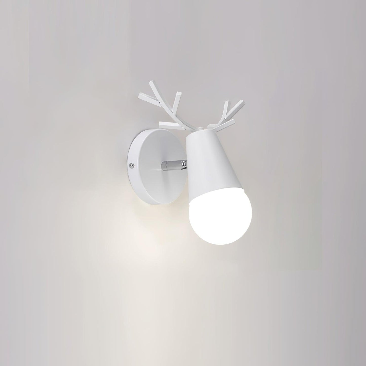 Yeknu Antler Wall Lamp ∅ 6.2″ x H 8.6″ / Dia 16cm x H 22cm / White Wall lamp