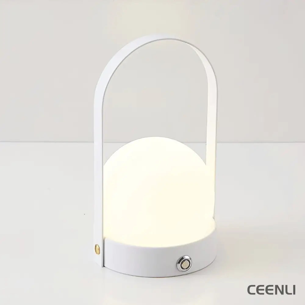 Carrie Built-in Battery Table Lamp ∅ 5.9″ x H 9.3″ / Dia 15cm x H 23.5cm / White / Three-Color Changing Light Table lamp