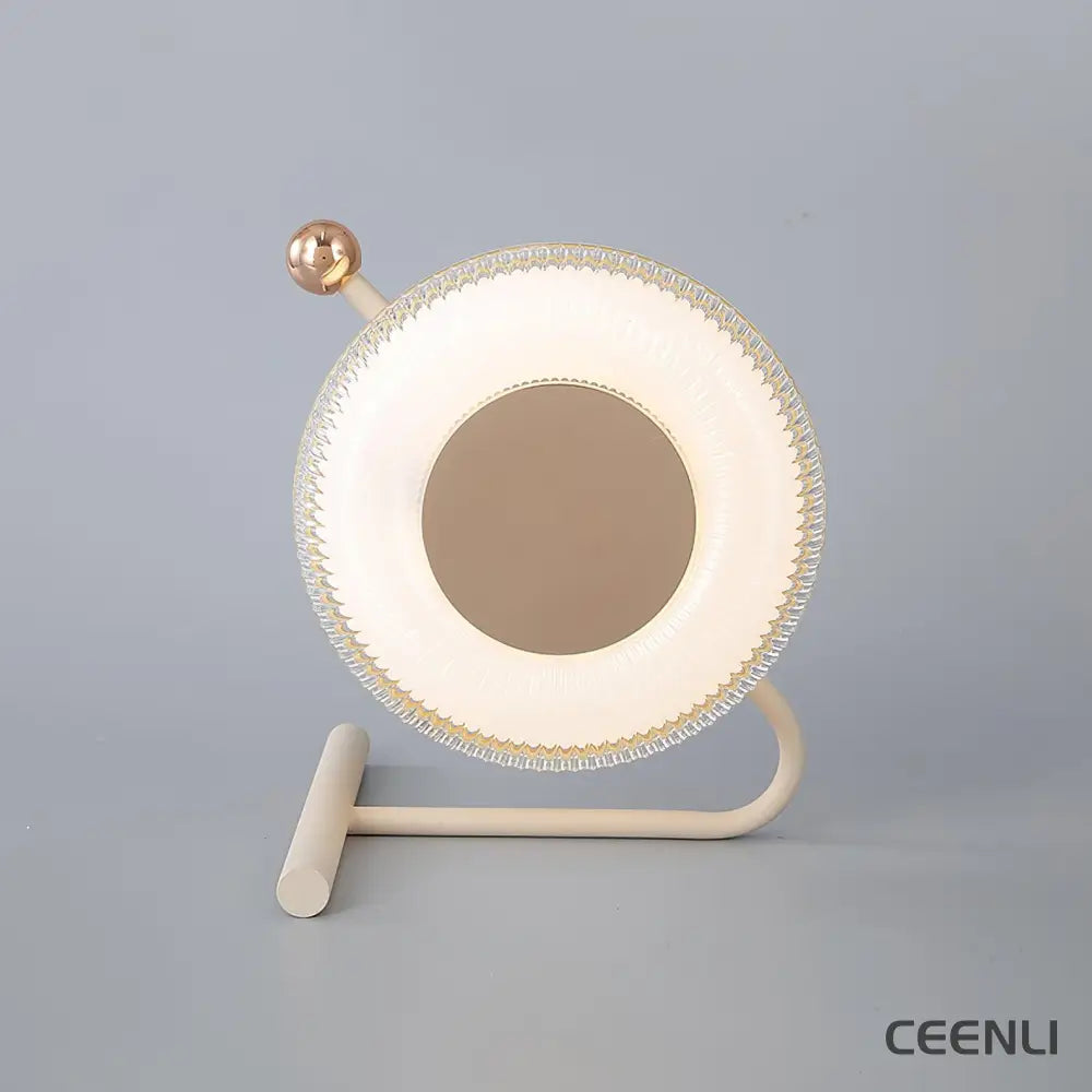 Pixo Built-in Battery Table Lamp L 7.1″ x W 7.1″ x H 8.3″ / L 18cm x W 18cm x H 21cm / Pink + Khaki / Touch Switch