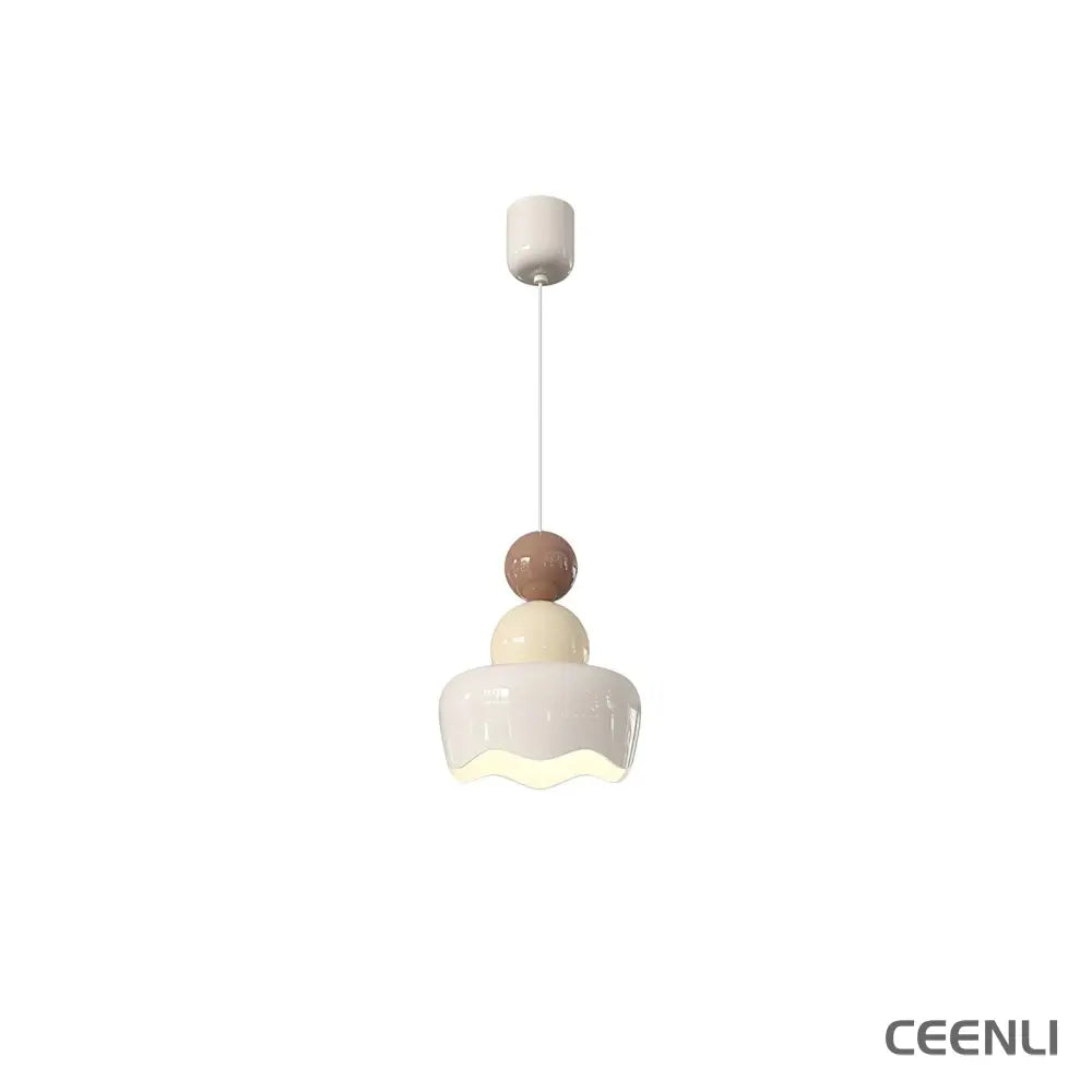 Sunny Rain Doll Pendant Lamp ∅ 6.3″ x H 7.1″ / Dia 16cm x H 18cm / Milk White + Coffee + Milk Coffee / Warm Light
