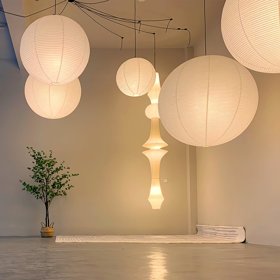 Washi Paper E Pendant Swag Light: A Symphony of Light, Elegance, and Natural Beauty