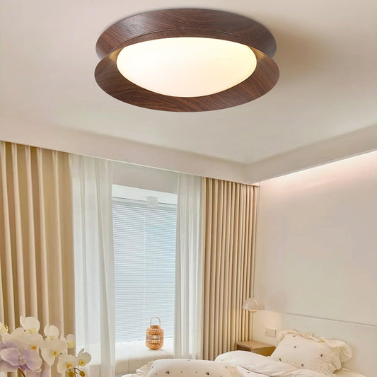 Transform Your Space with the Enchanting Charm of a Wood Grain Round Ceiling Light