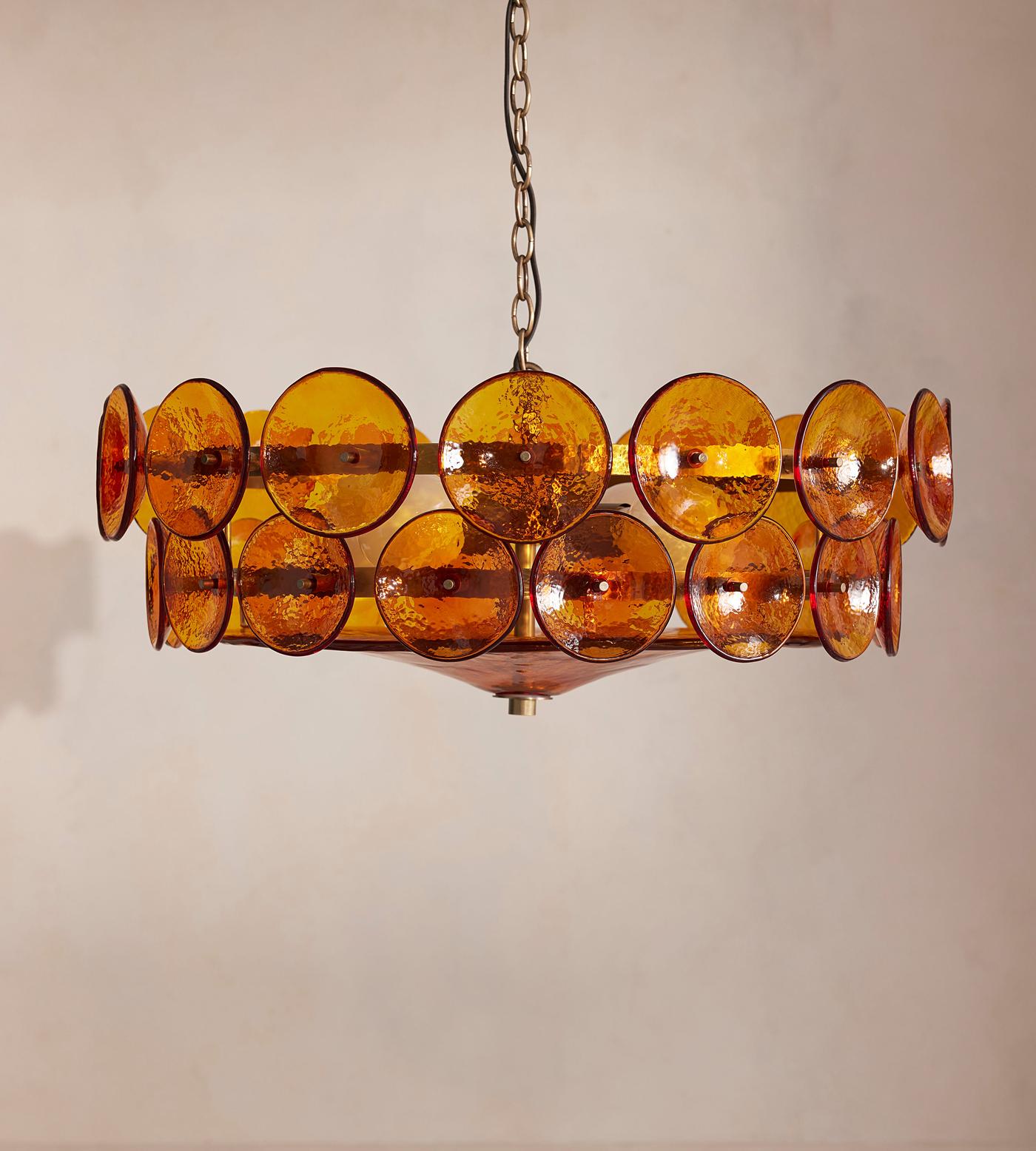 Solaris Disc Murano Chandelier
