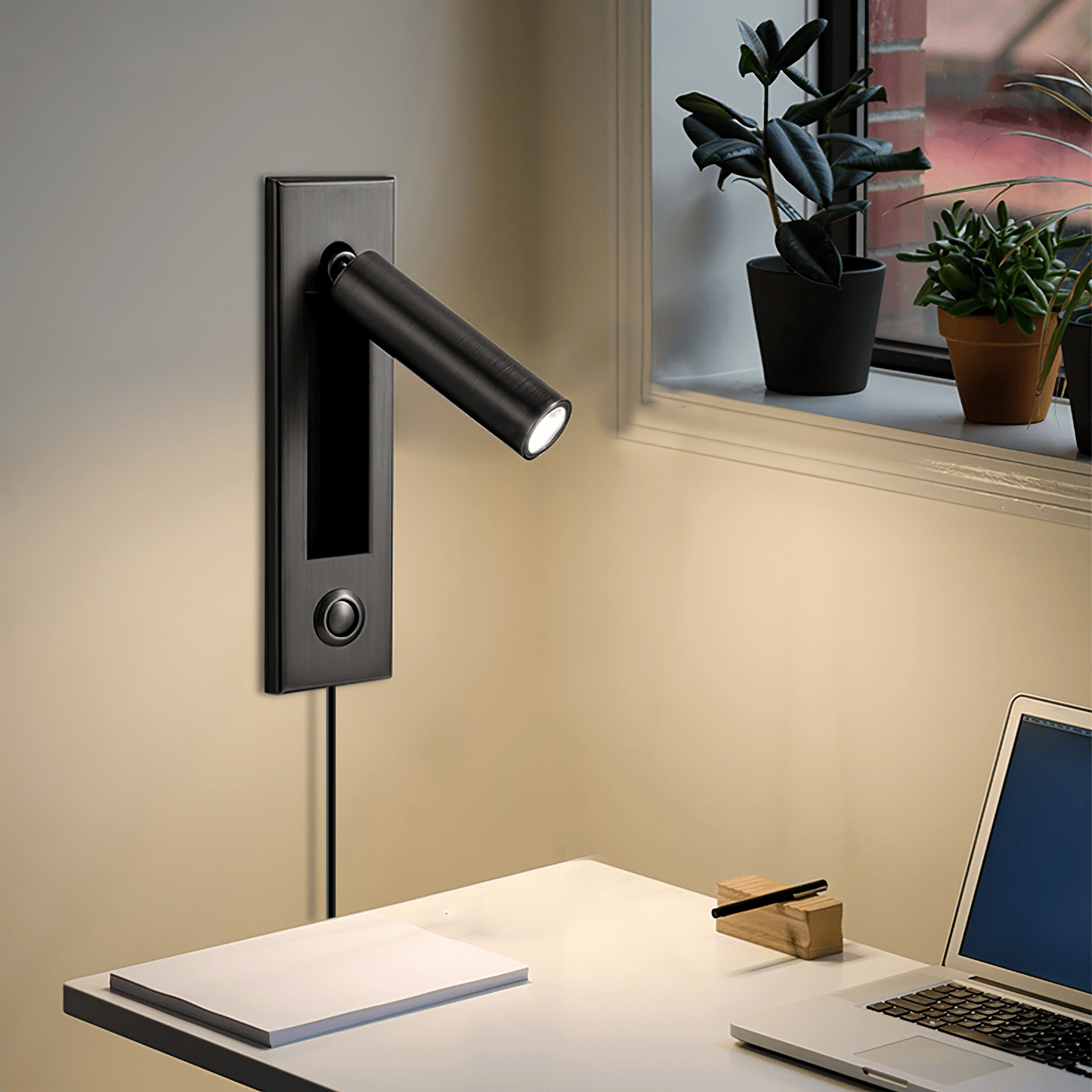 Embedded Bedside Plug-in Sconce