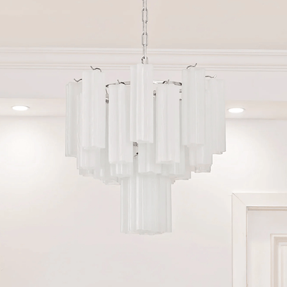 Frosted Glass Tubes Chandelier