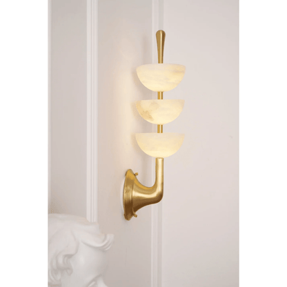 Triple Alabaster Wall Sconce