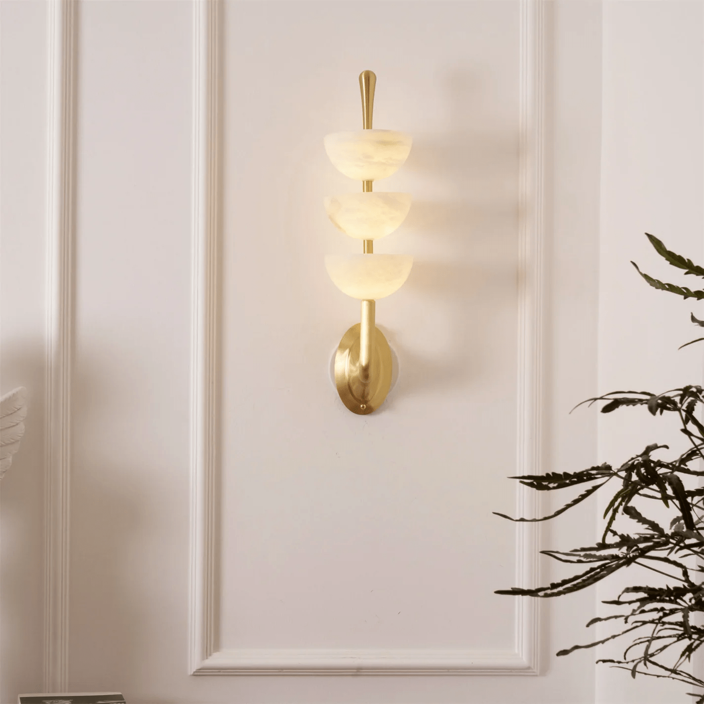 Triple Alabaster Wall Sconce