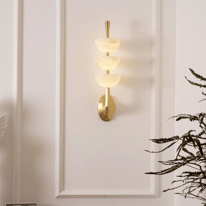 Triple Alabaster Wall Sconce
