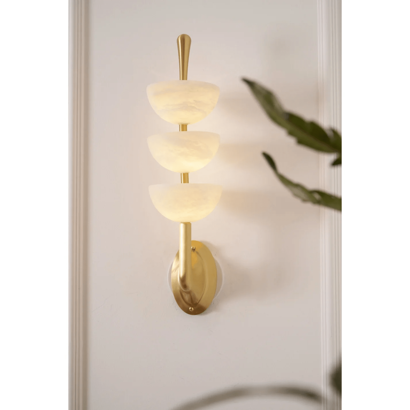 Triple Alabaster Wall Sconce