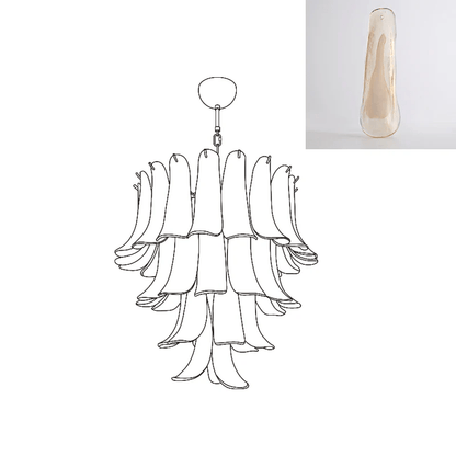 Murano Glass Petals Chandelier