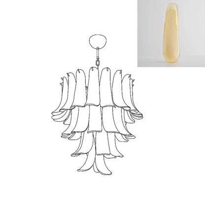 Murano Glass Petals Chandelier