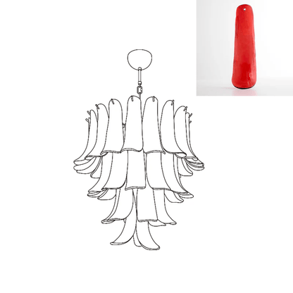 Murano Glass Petals Chandelier