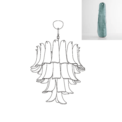 Murano Glass Petals Chandelier
