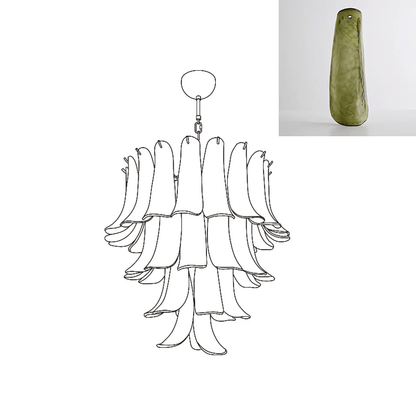 Murano Glass Petals Chandelier