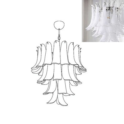 Murano Glass Petals Chandelier