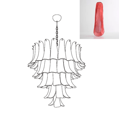 Murano Glass Petals Chandelier