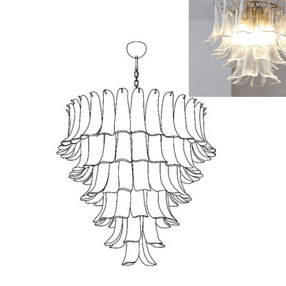 Murano Glass Petals Chandelier
