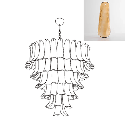 Murano Glass Petals Chandelier