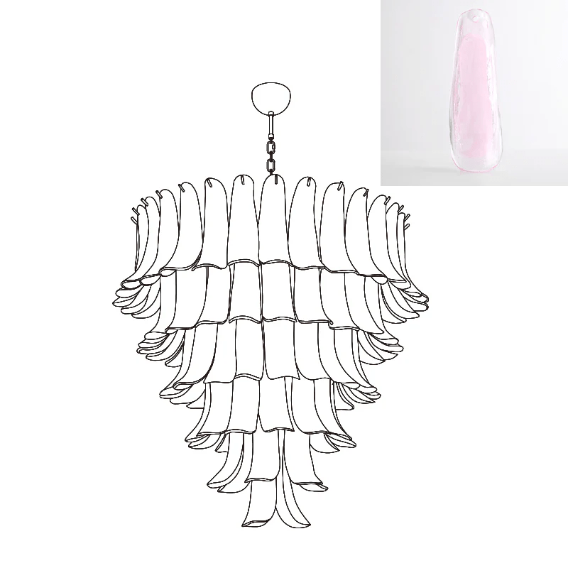 Murano Glass Petals Chandelier