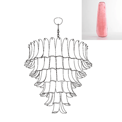 Murano Glass Petals Chandelier