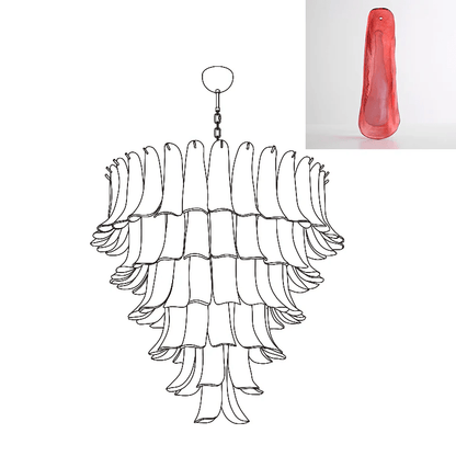 Murano Glass Petals Chandelier