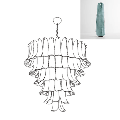 Murano Glass Petals Chandelier