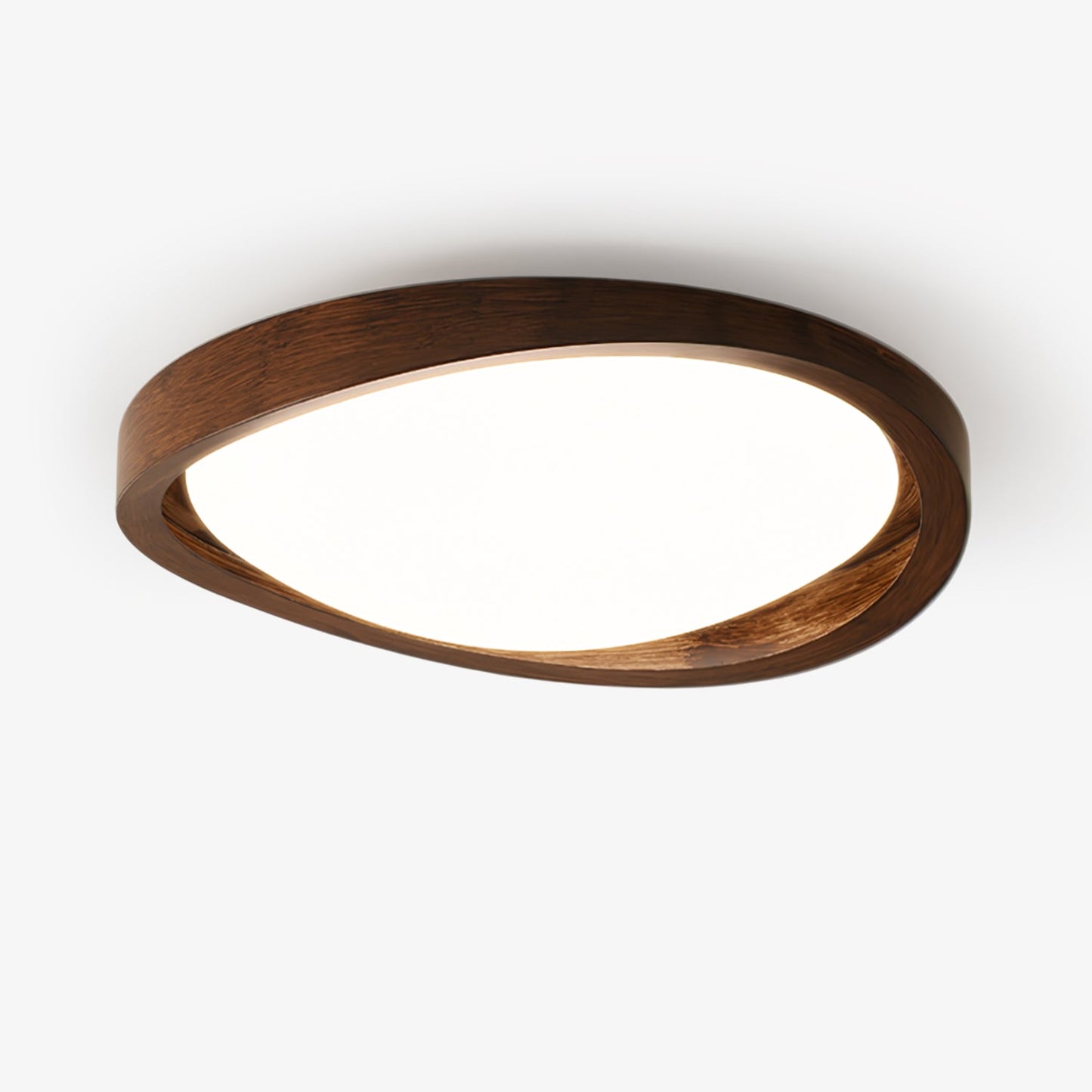 Walnut Curved Edge Ceiling Light