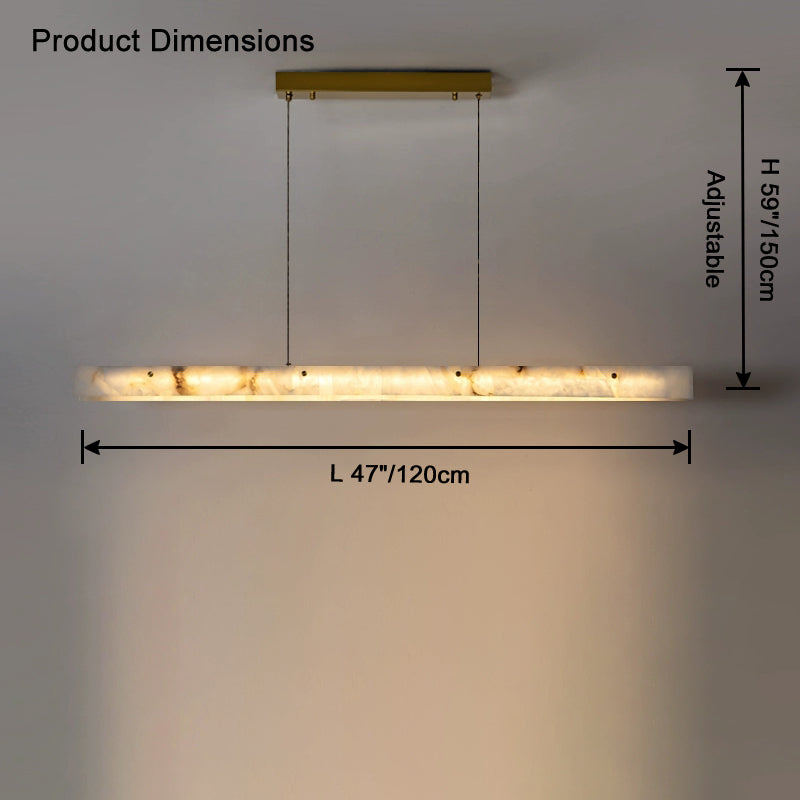Linear Alabaster Chandelier