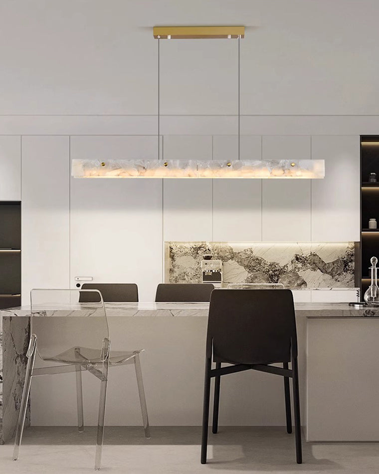 Linear Alabaster Chandelier