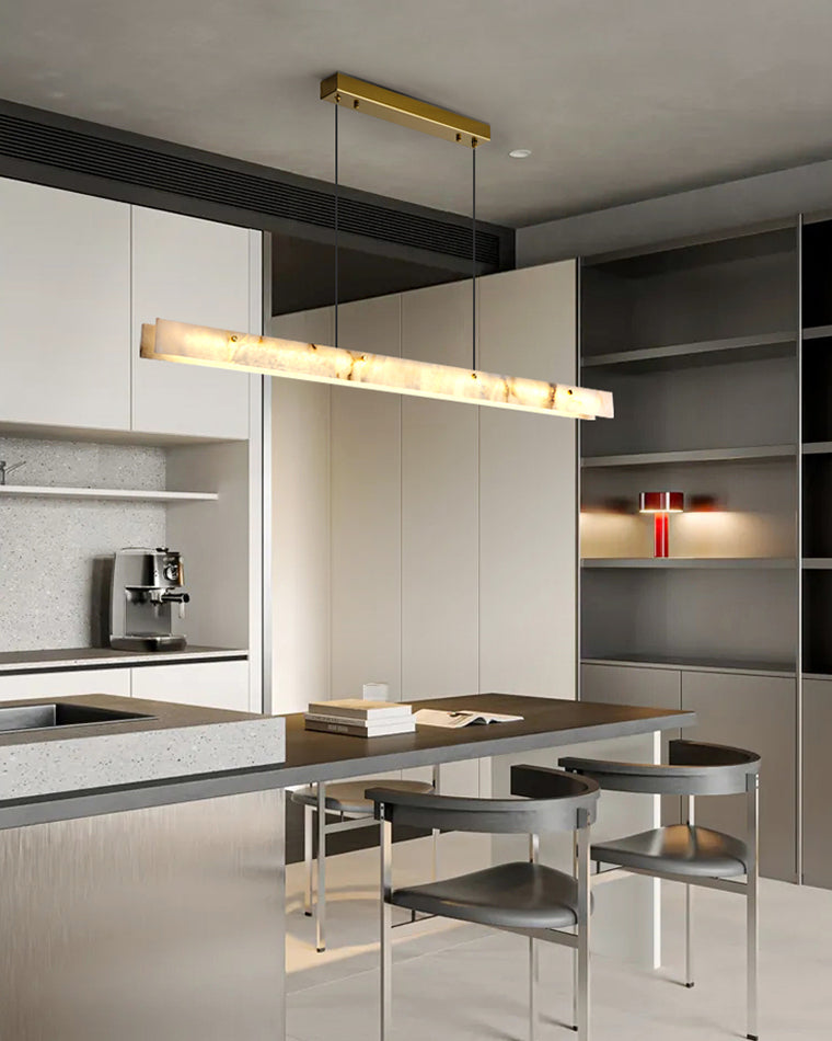 Linear Alabaster Chandelier