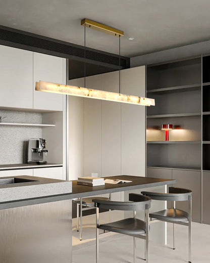 Linear Alabaster Chandelier