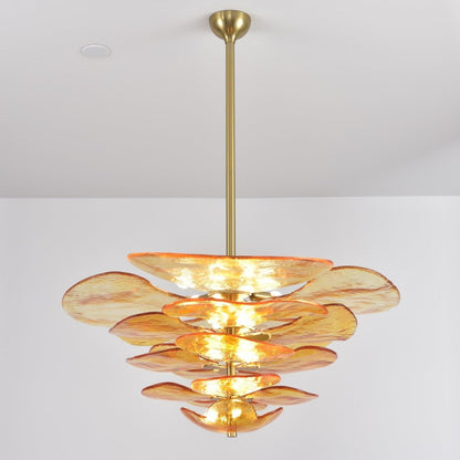 Petals Gold Murano Chandelier