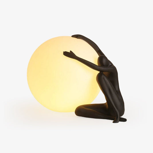 Humanoid Ball Holding Table Lamp