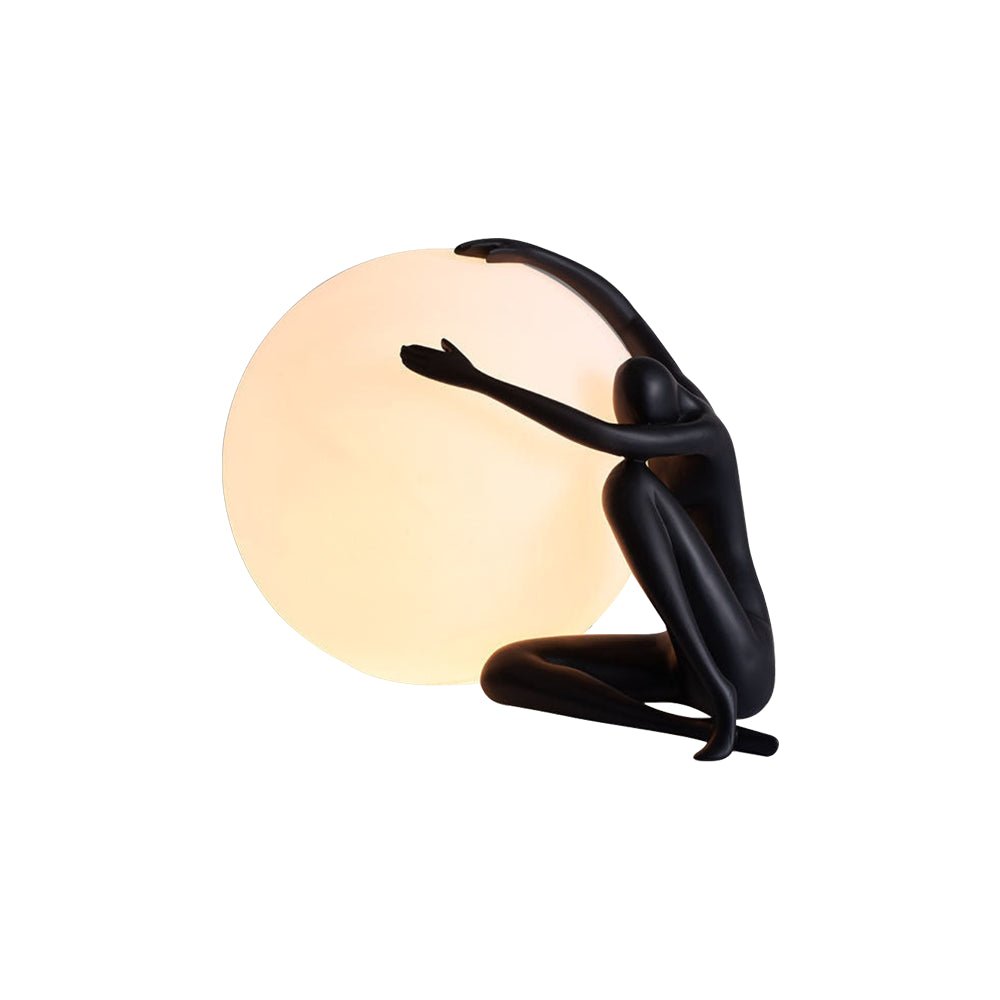 Humanoid Ball Holding Table Lamp