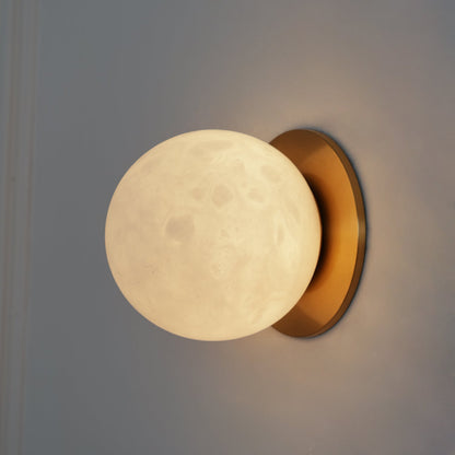 Alabaster Mini Orb Wall Lamp