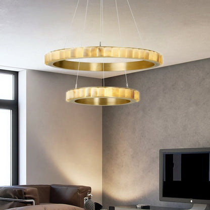 Alabaster Avalon Halo Chandelier