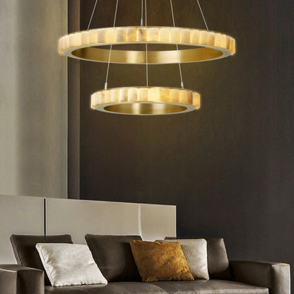 Alabaster Avalon Halo Chandelier