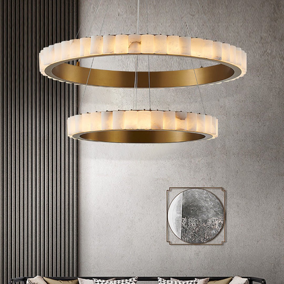 Alabaster Avalon Halo Chandelier