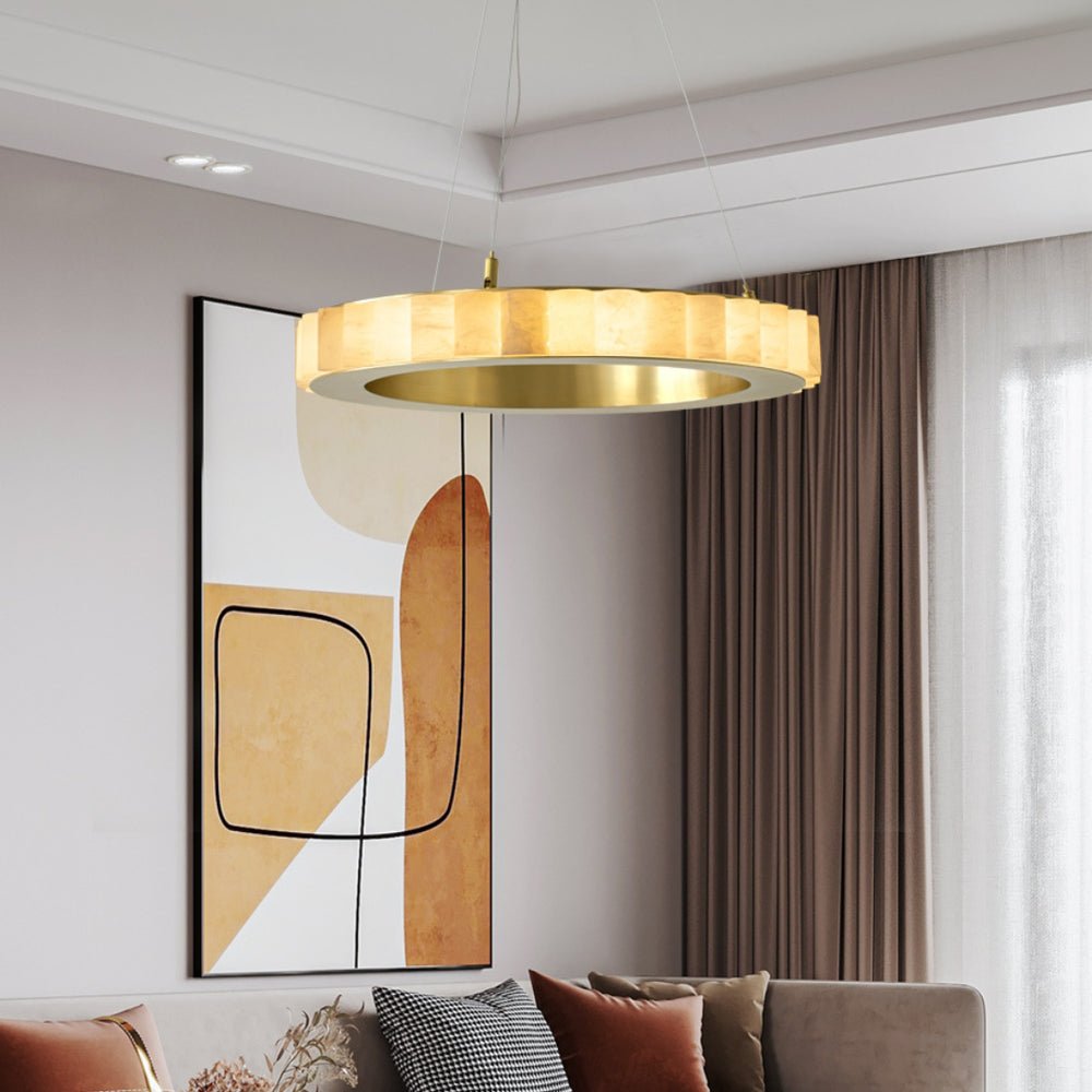 Alabaster Avalon Halo Chandelier