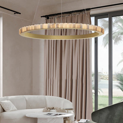 Alabaster Avalon Halo Chandelier