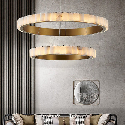 Alabaster Avalon Halo Chandelier