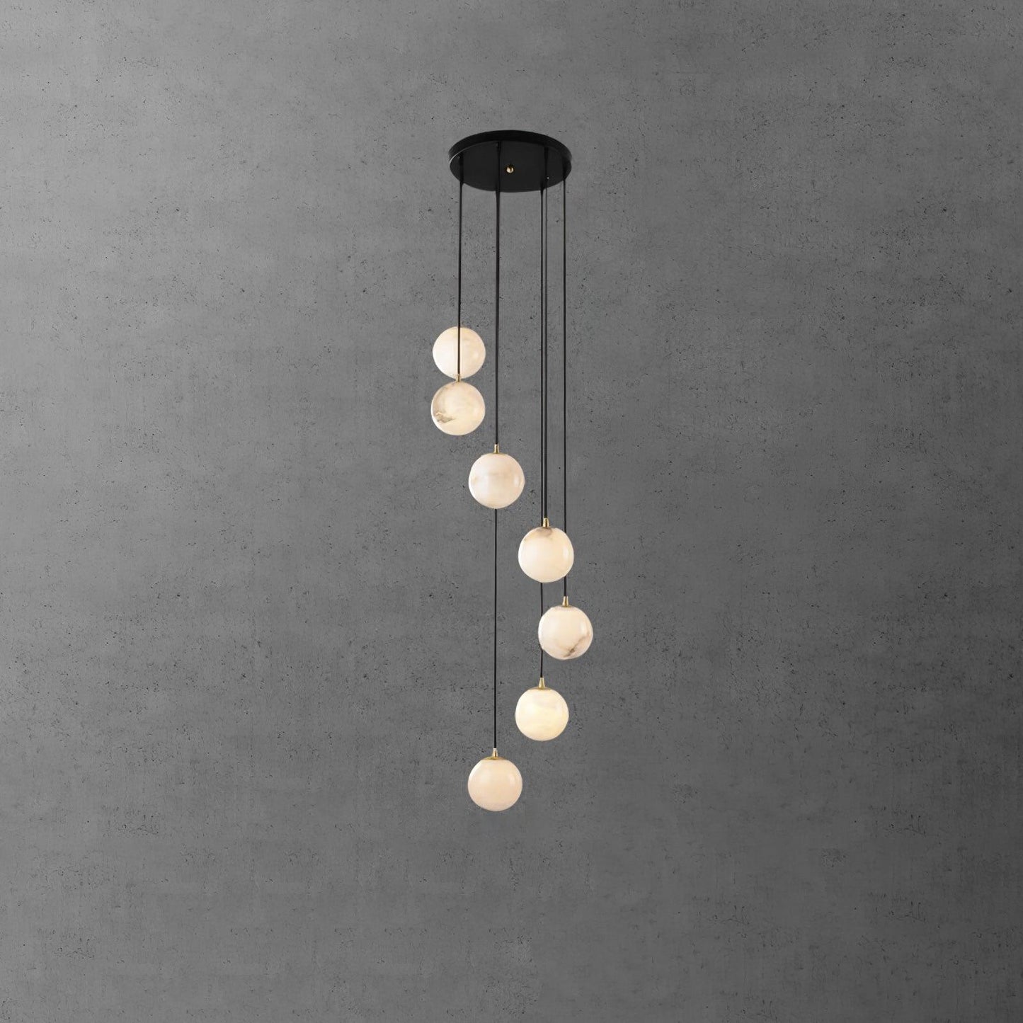 Alabaster Balls Cluster Chandelier