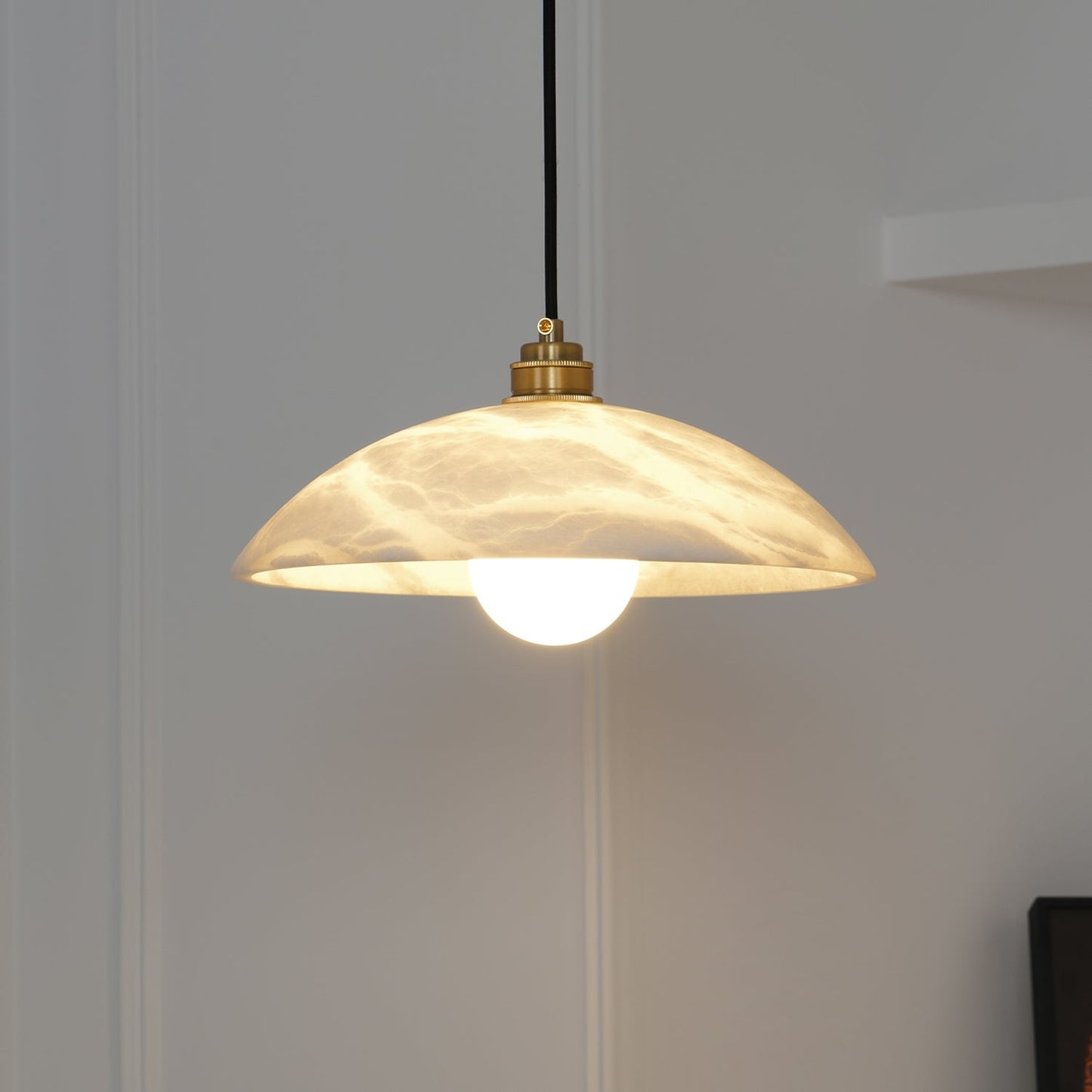 Alabaster Dome Pendant Lamp