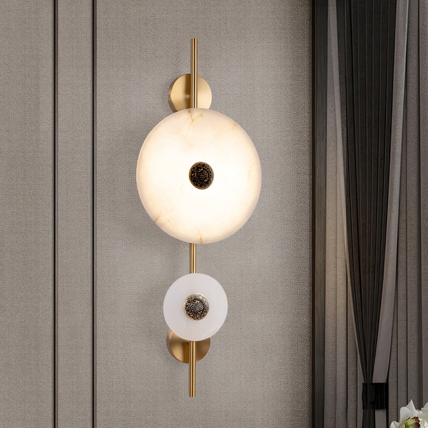 Alabaster Eclipse Wall Light