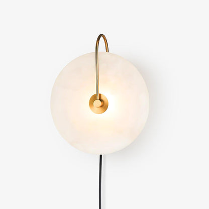 Alabaster LED-Plug-In-Wandleuchte