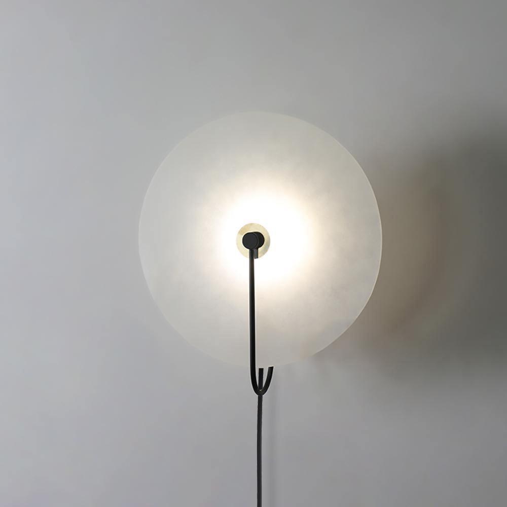 Alabaster LED-Plug-In-Wandleuchte