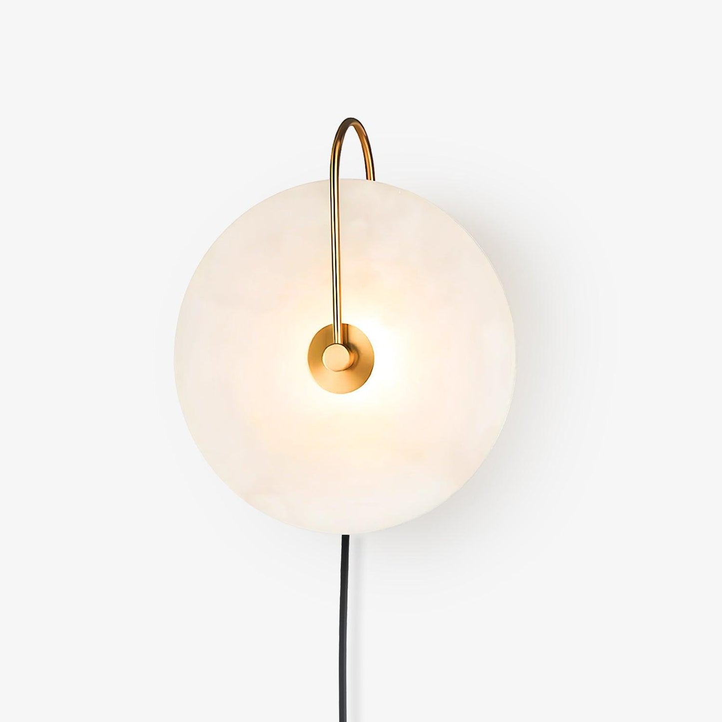 Alabaster LED-Plug-In-Wandleuchte