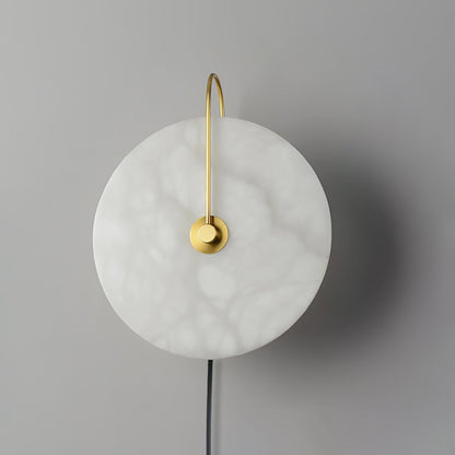 Alabaster LED-Plug-In-Wandleuchte