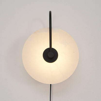 Alabaster LED-Plug-In-Wandleuchte