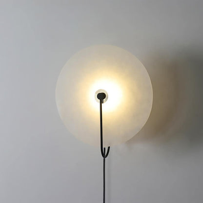 Alabaster LED-Plug-In-Wandleuchte